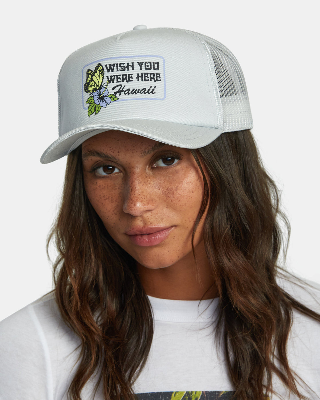 Wish You Were Here Foam Trucker Hat - Sea Spray