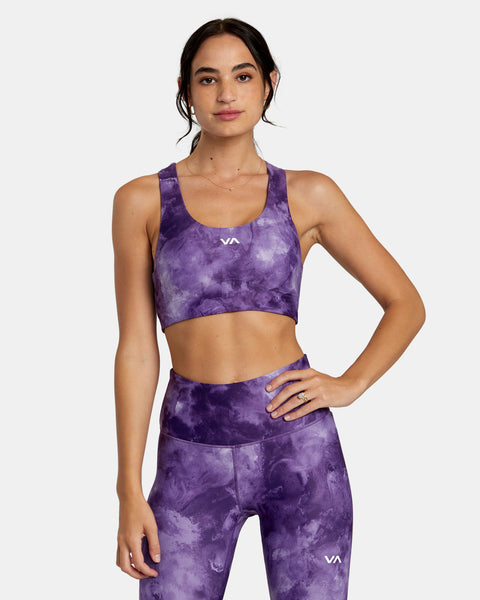 Plus Medium Support Tie Dye Sports Bra