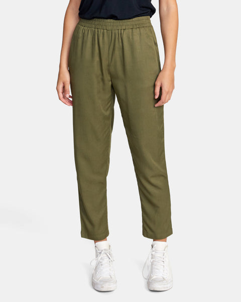 Twill Cargo Wide Leg Pants - Iron