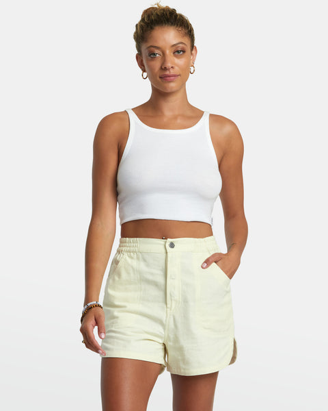 SONOMA BLACK MID-RISE RELAXED LINEN BLEND SHORTS - ULTRACOMFORT WAISTBAND -  2X