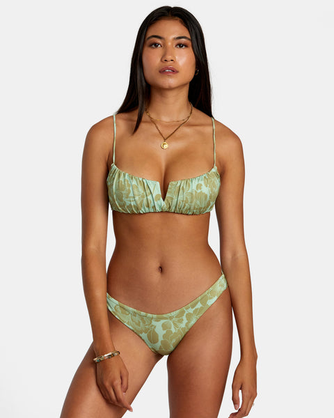 RVCA GROOVES Bralette Bikini Top - Forest green