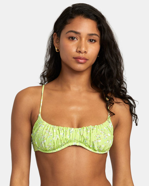 Grooves Texture Bralette Bikini Top - Sienna –