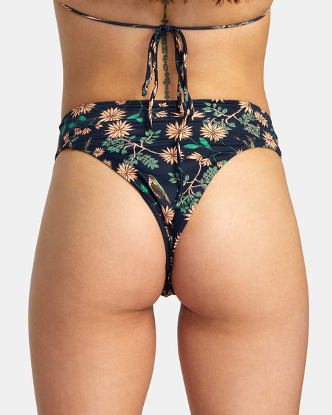 RVCA SOLID HIGH RISE CHEEKY BIKINI BOTTOMS - BLK – Work It Out