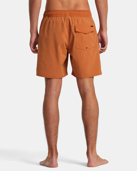 Crivit Men's Swim Trunks Shorts elastic waist Orange lined with pockets  size M