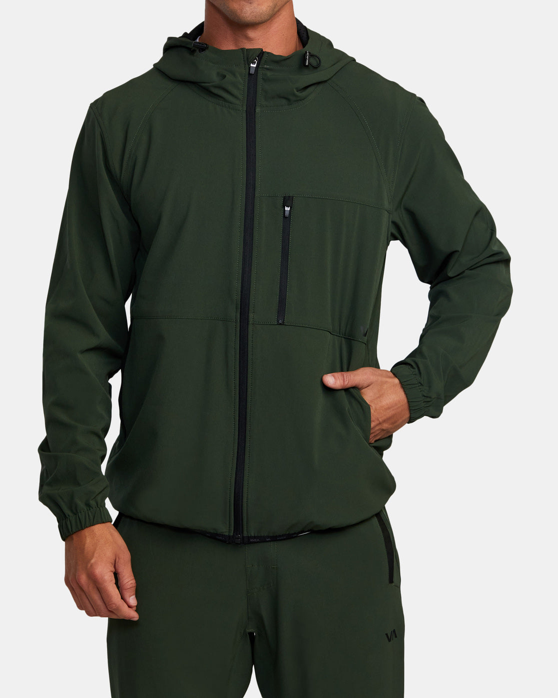 Yogger Zip-Up Hooded Jacket Ii - Dark Olive