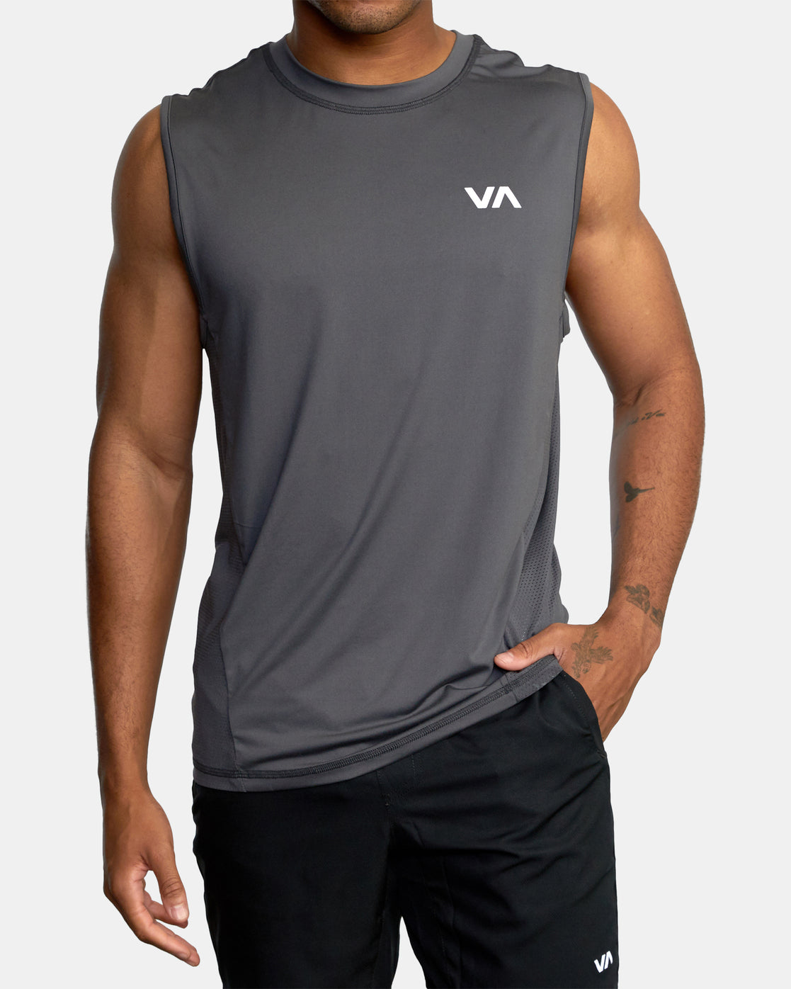 Sport Vent Muscle Tank Top - Slate