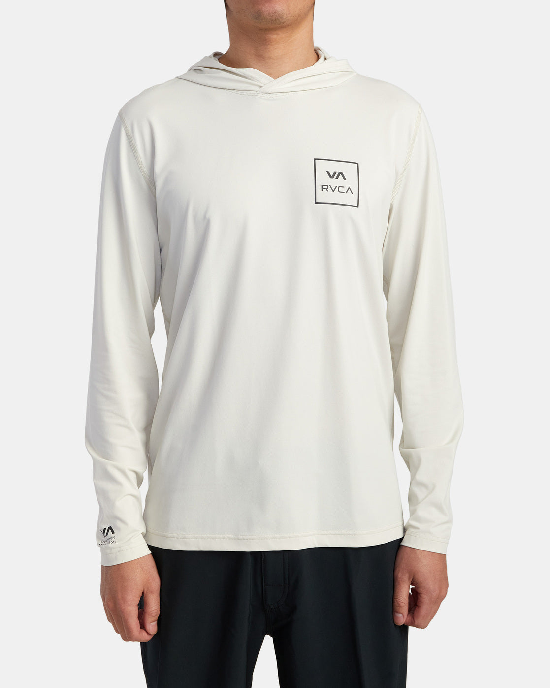 RVCA Long Sleeve Rashguard Hoodie - Heather Grey