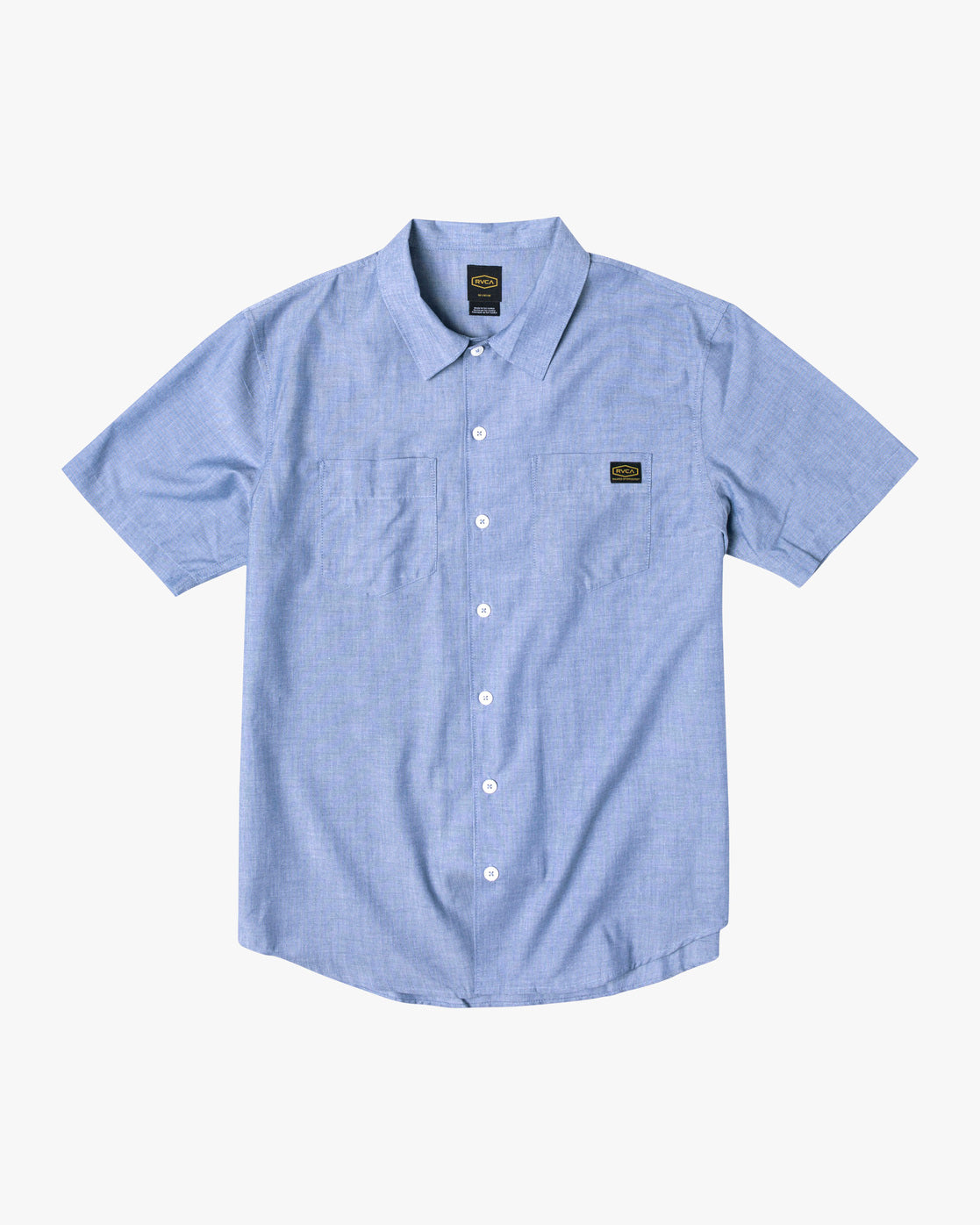 Recession Collection Day Shift Short Sleeve Shirt - Blue Chambray