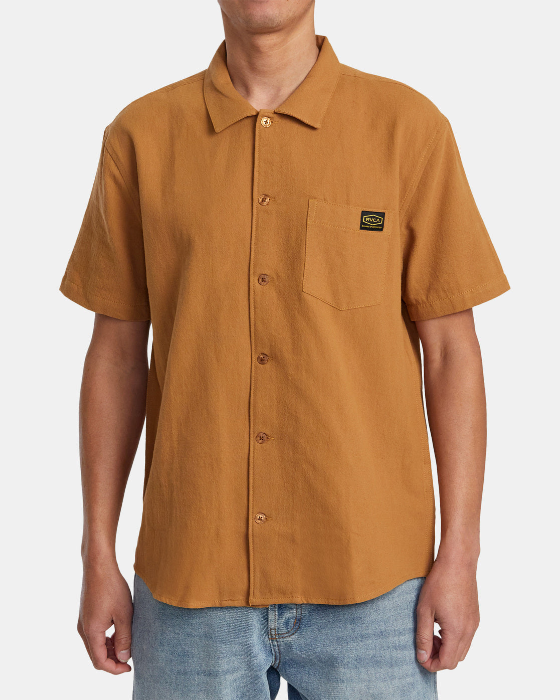 Recession Collection Day Shift Short Sleeve Shirt - Camel