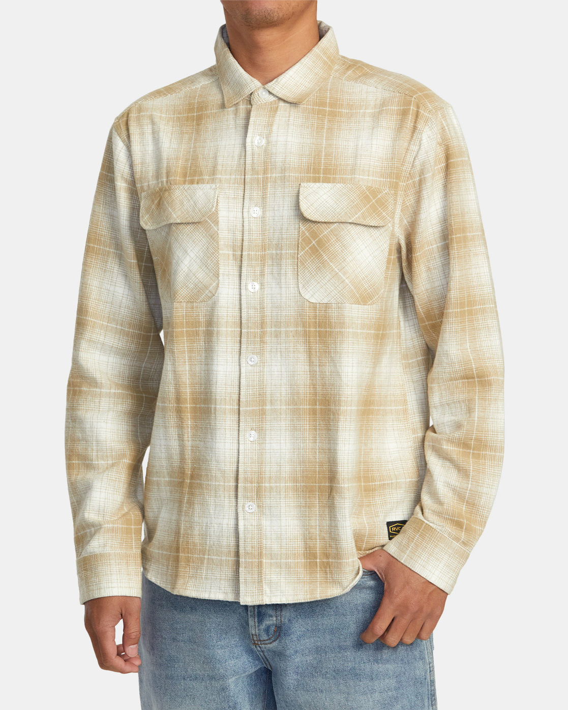 Dayshift Flannel Long Sleeve Shirt - Khaki