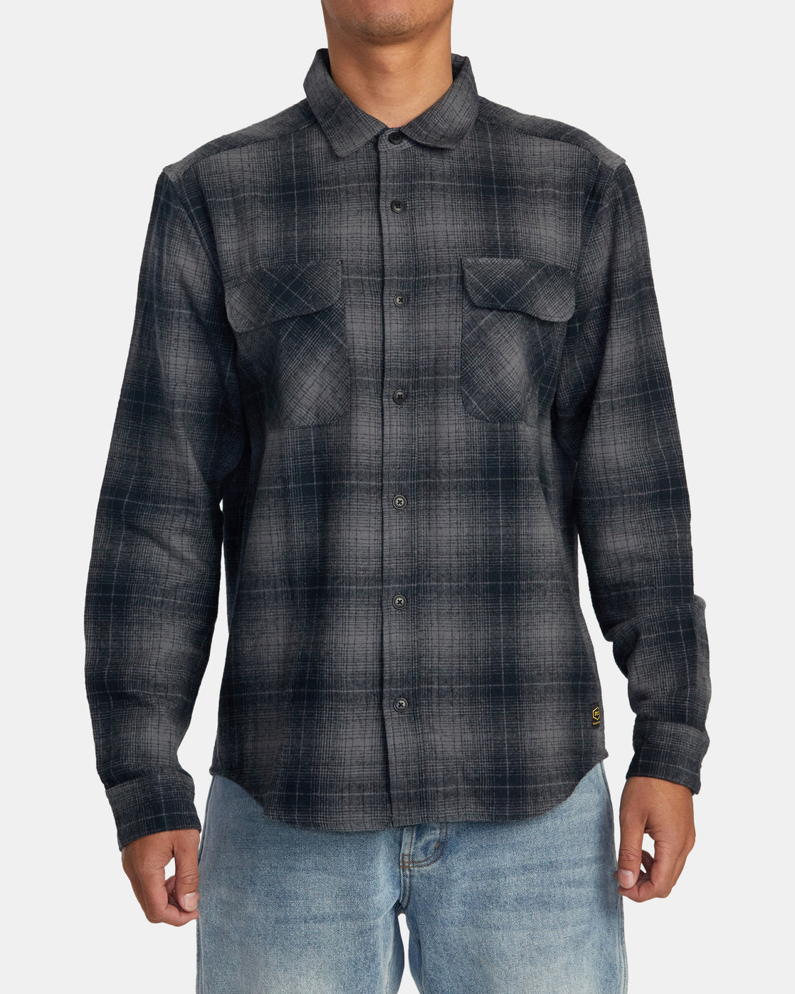 Dayshift Flannel Long Sleeve Shirt - RVCA Black