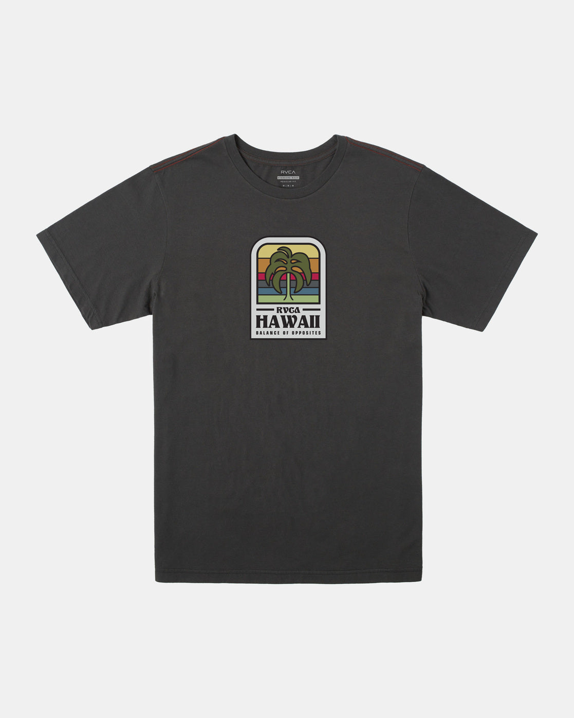 Hawaii Island Flora Tee - Pirate Black