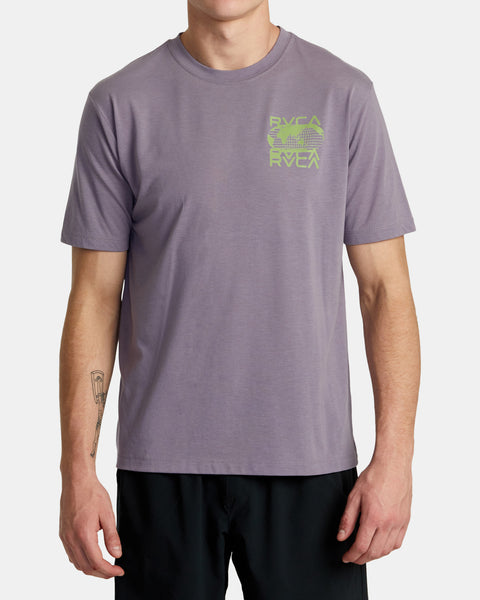 RVCA Laminate T-Shirt - Gray Purple