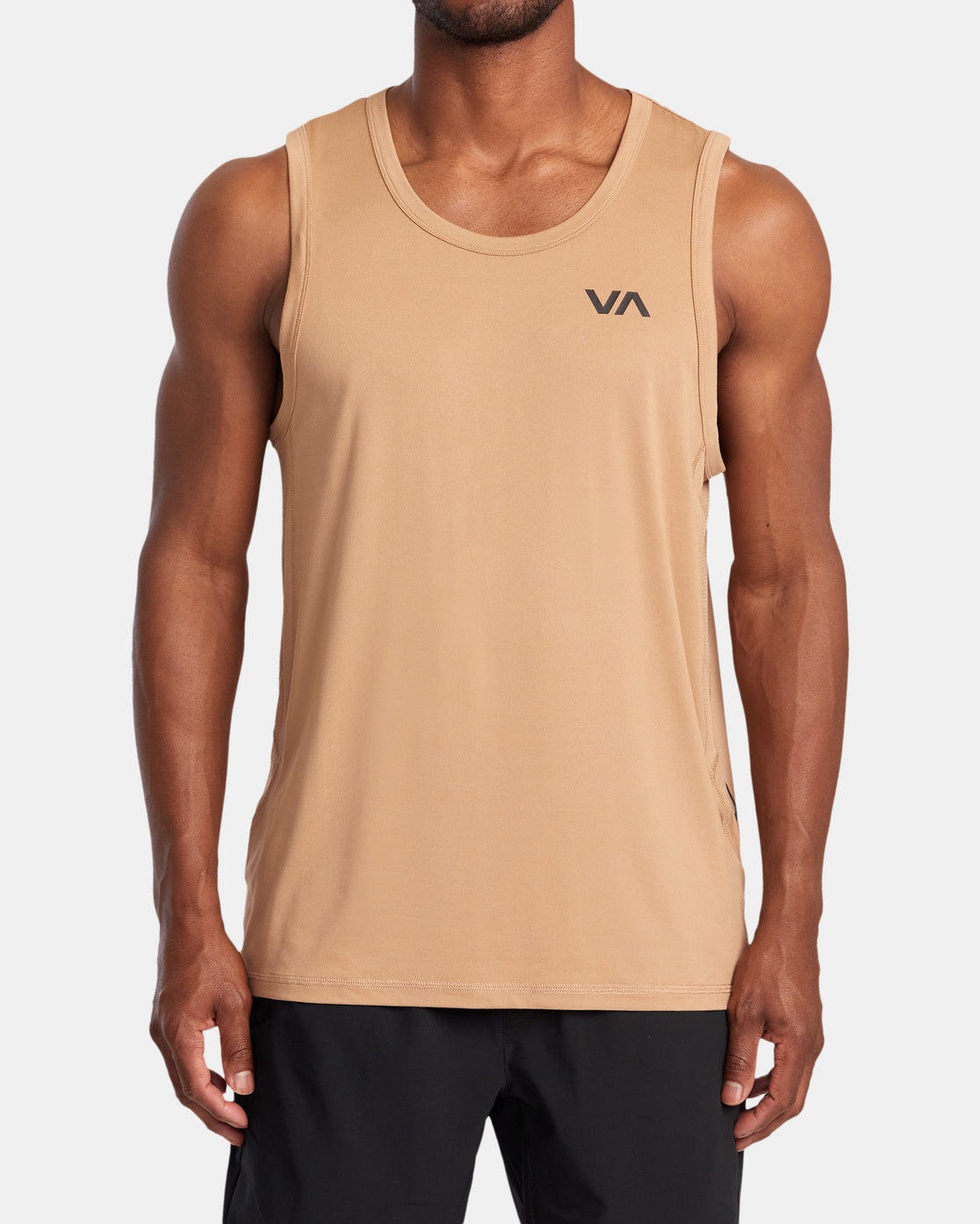 RVCA Mens Sport Vent Tank Tops - Vent RVCA Badge Sl (Teal Tie Dye, Small)  at  Men's Clothing store