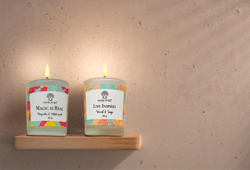 image- a picture of lit scented candles 