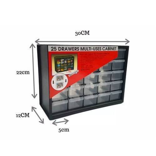 25 Section Cabinet Plastic Drawer Organizer Box Components