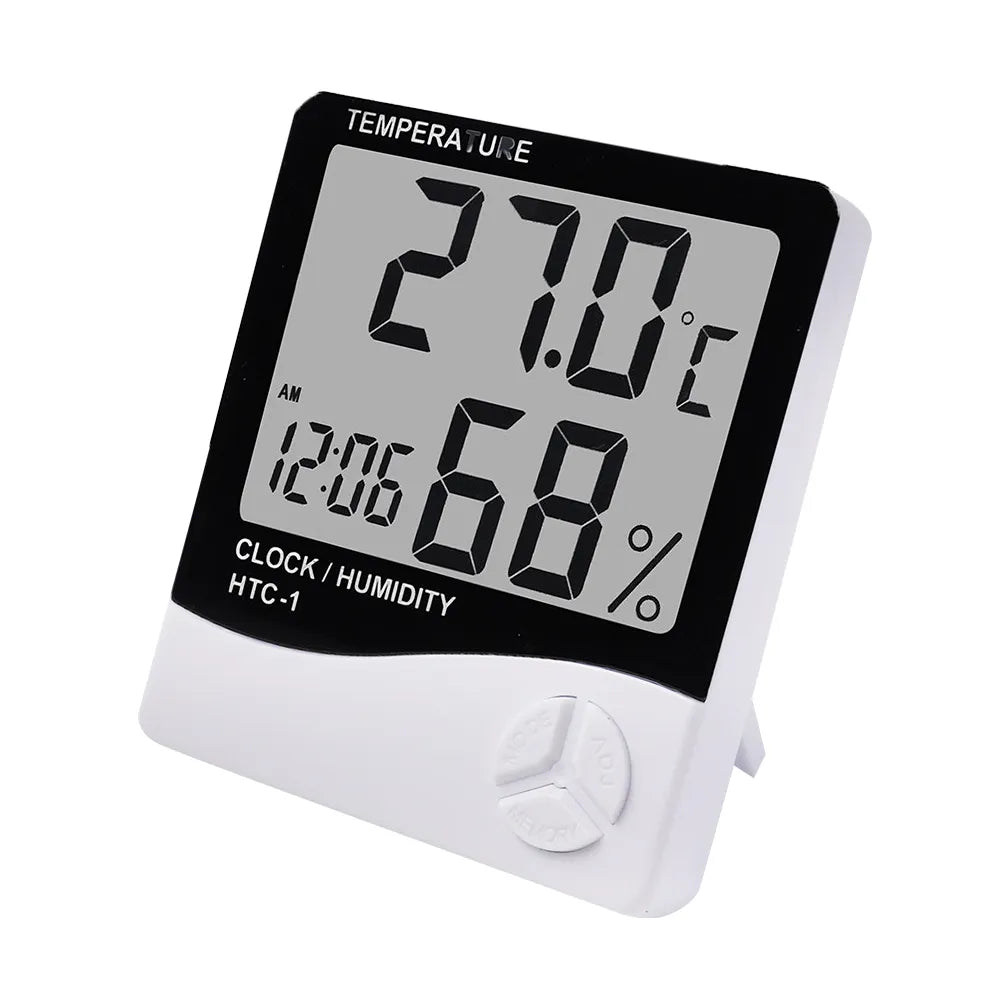 HTC-1 Temperature Humidity Clock Digital Meter Clock Temperature
