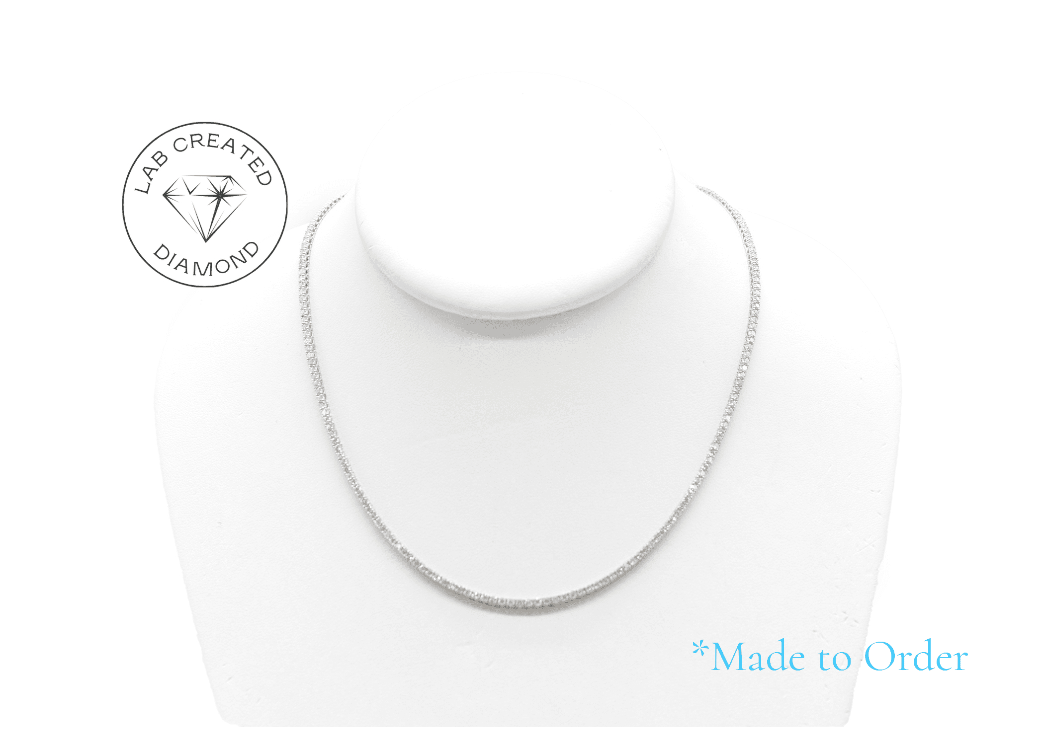 Lab-Grown Diamond Tennis Necklace - Round 7.32ctw (RTS) | MiaDonna