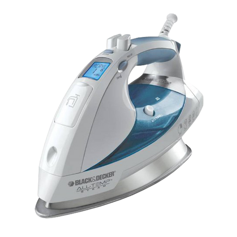 Black & Decker D6000 All-Temp Steam Iron with Stainless-Steel Soleplate