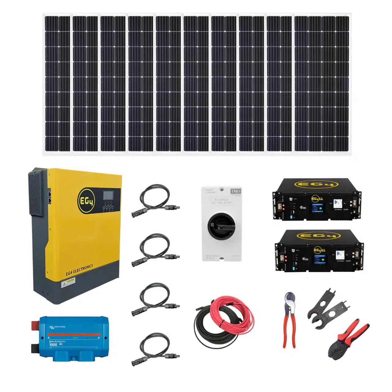 EG4 Complete Mobile Solar Kit 3000W Output | 5000W PV Input | 2,000W of Solar PV [Kit-E0010]