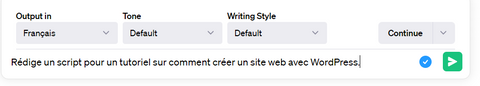 Capture d'écran d'un prompt demandant à ChatGPT d'écrire un tutoriel sur la façon de gagner de l'argent avec ChatGPT.