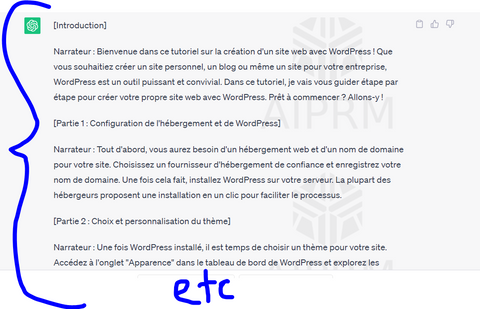 Image : Résultat du tutoriel généré par ChatGPT sur la façon de gagner de l'argent avec ChatGPT.