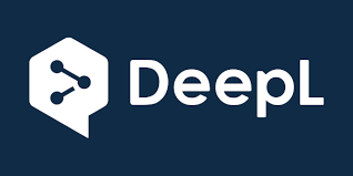 Logo de DeepL, service de traduction en ligne de pointe qui peut être utilisé plus efficacement après une formation en intelligence artificielle