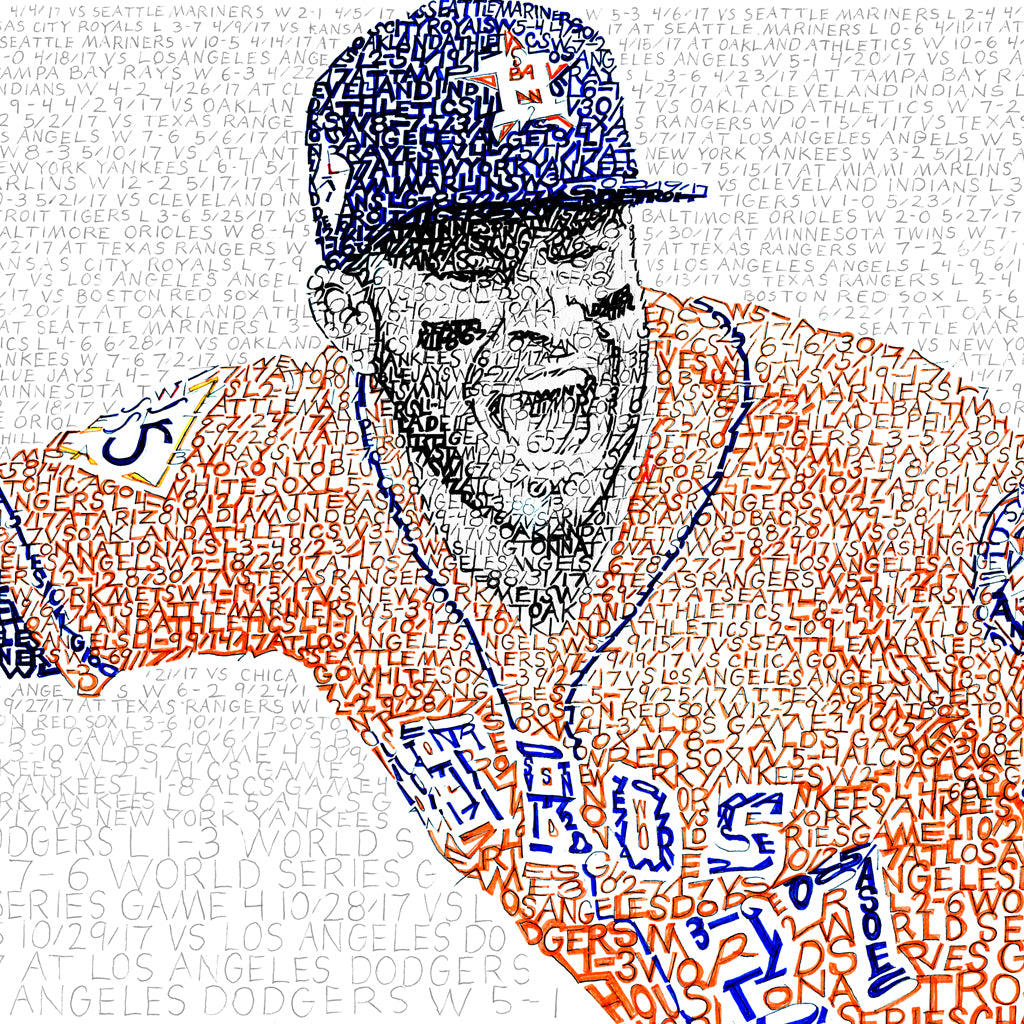 2017 houston astros jose altuve word art print art of words