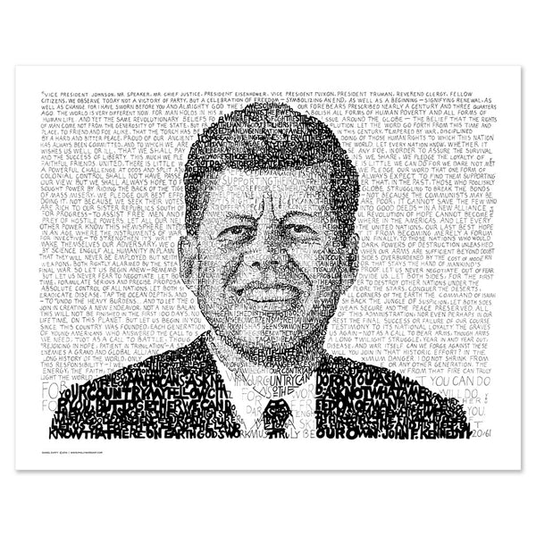 Jfk Word Art Poster John F Kennedy Gifts Decor Art Of Words