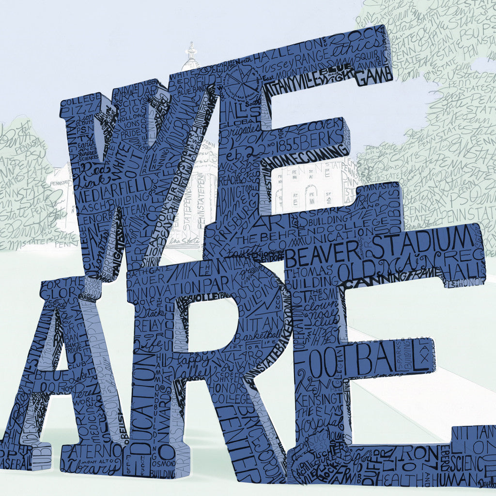 We Are Word Art Poster Penn State Gifts Decor Art Of Words