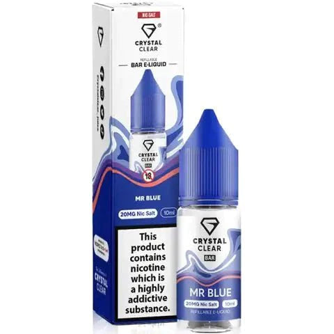 Crystal Clear Nic Salts 10ml- Pack of 10 - Vape Club Wholesale