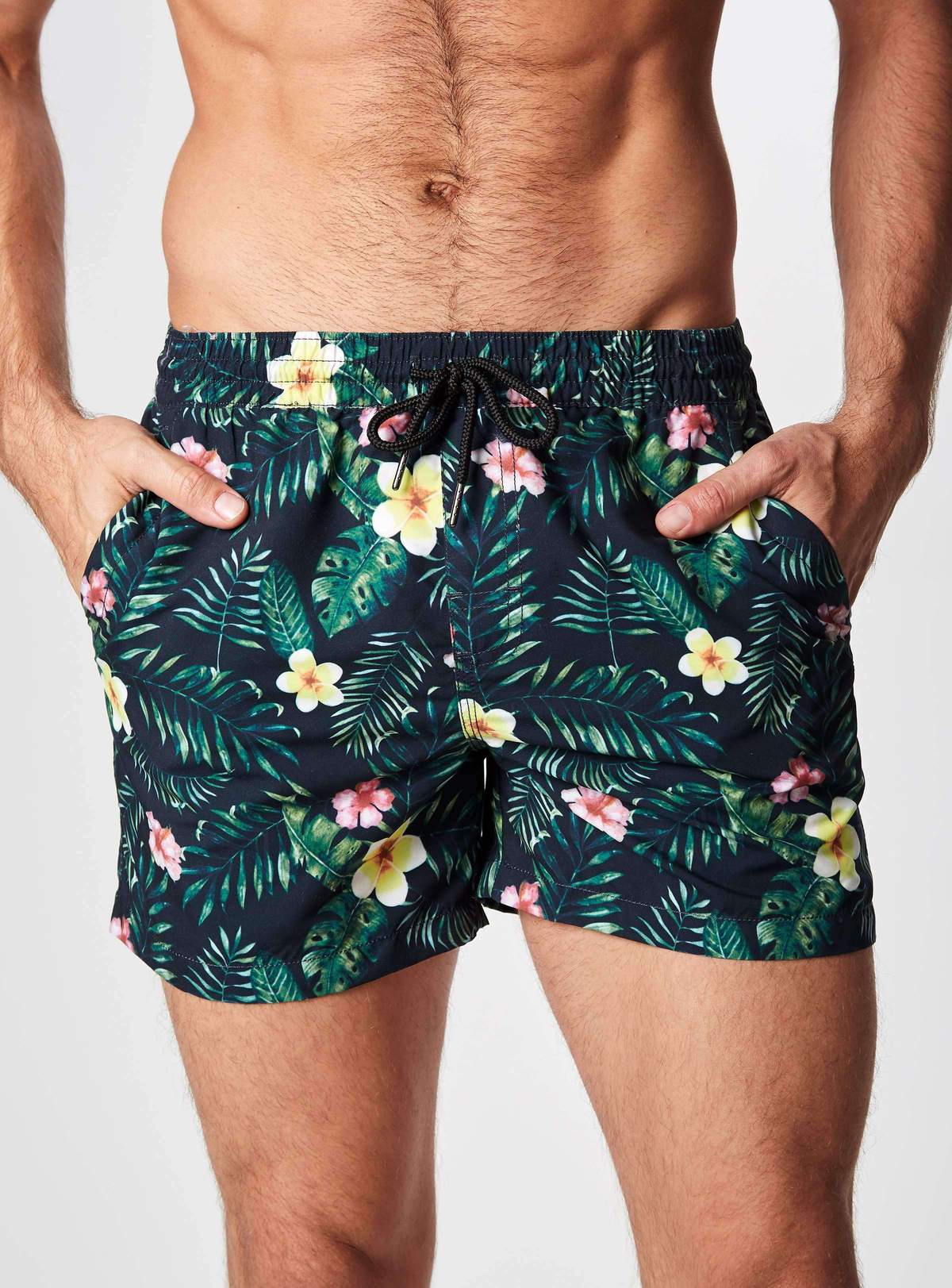 Jungle Floor Printed Swim Shorts