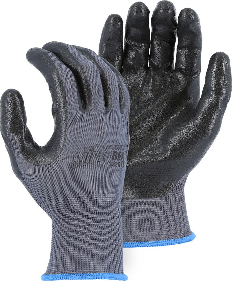 nylon knit gloves with nitrile palms