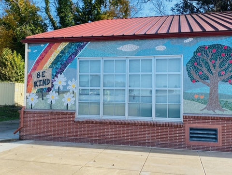 School Mural Be Kind Rainbow