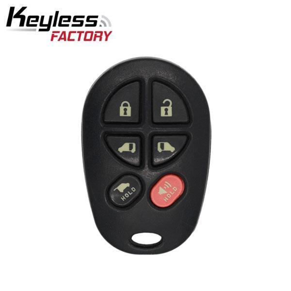 2004-2018 Toyota Sienna / 6-Button Keyless Entry Remote / PN: 89742-AE051 / GQ43VT20T (AFTERMARKET)