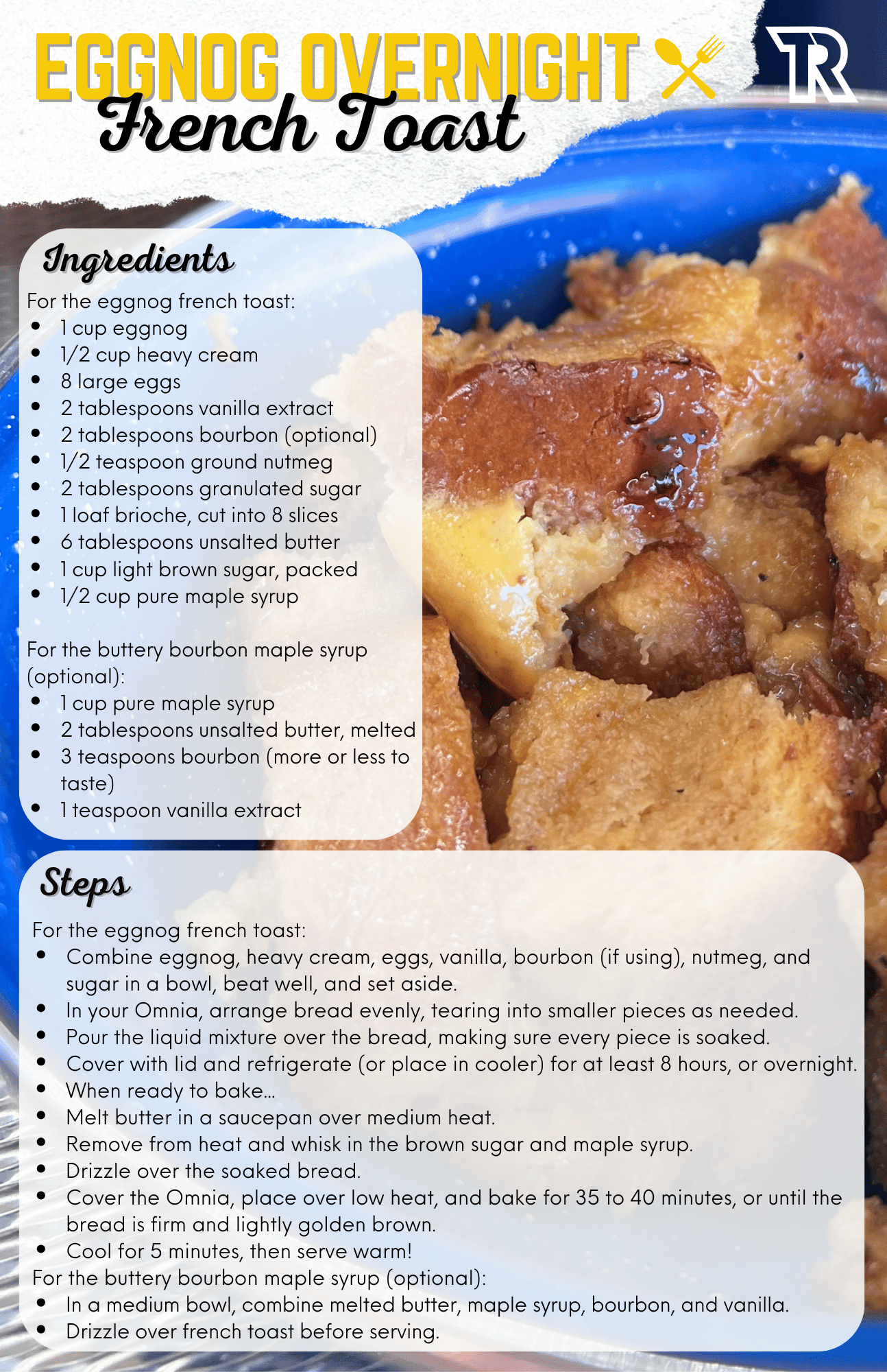 Recipe for eggnog overnight french toast