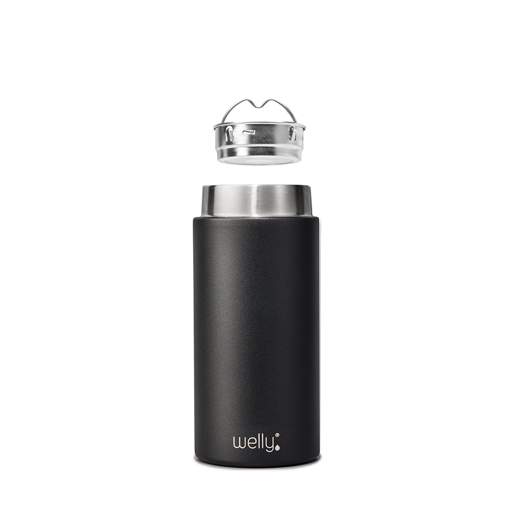 Camp Cup 12oz - Black  Vacuum Insulated Stainless Steel by Welly