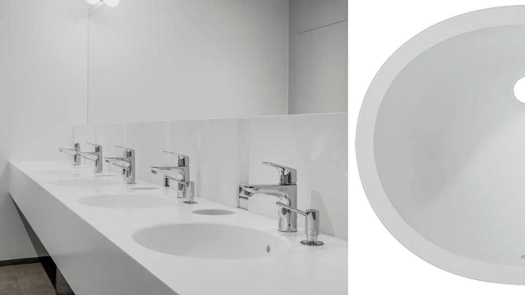 Corian Calm 810 baðvaskar hjá Ás vinnustofu