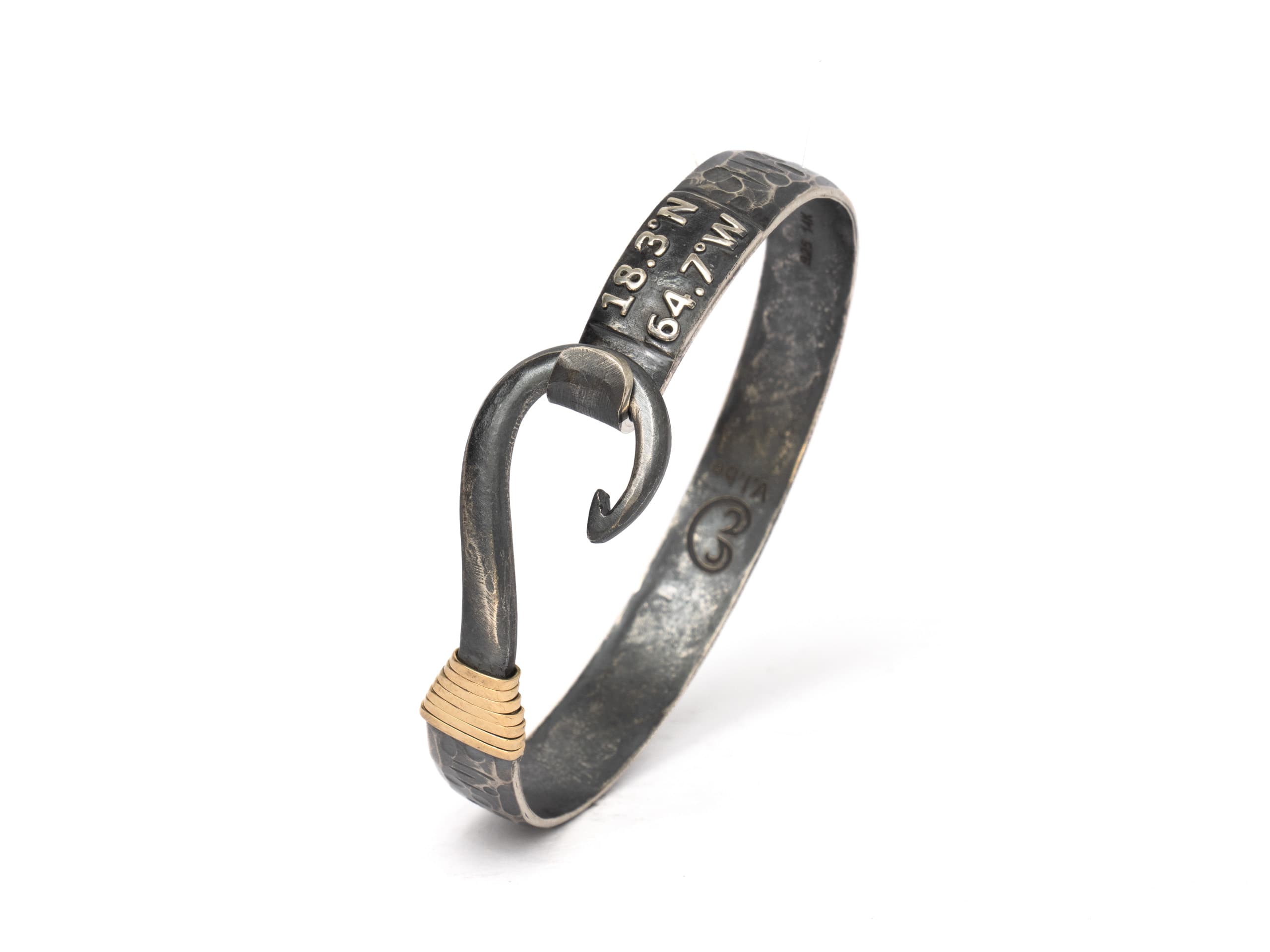 Silver Shackle Hook Bracelet  Cardow Jewelery