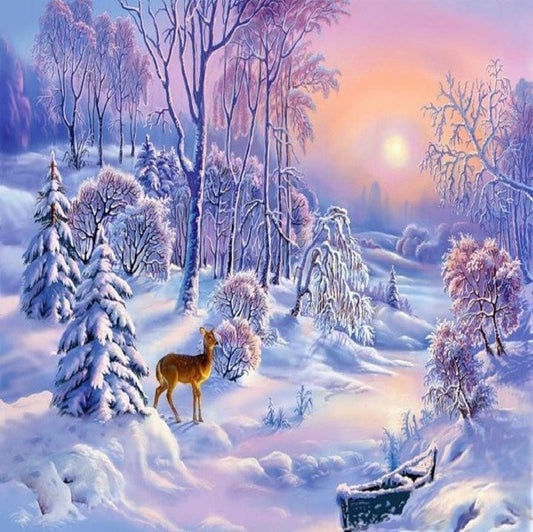 Deer on Christmas - Paint by Diamonds – All Diamond Painting
