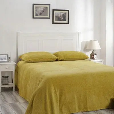 Charlotte Woven Acid Yellow/ Elephant Skin Bed Cover/Blanket