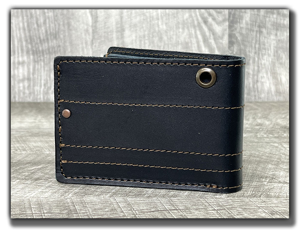 Chain Wallet with Guitar Pick Slots (With or Without Chain) - Carbon Black