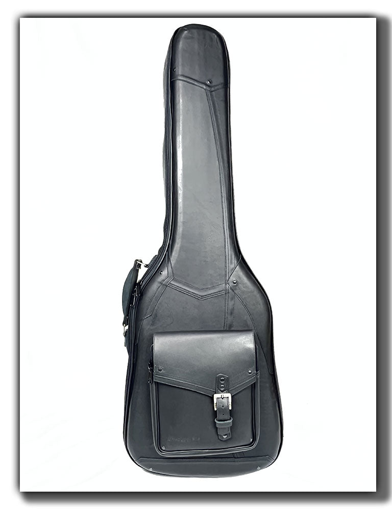 Leather Guitar Case | The Revelator | Bass Guitar | Black