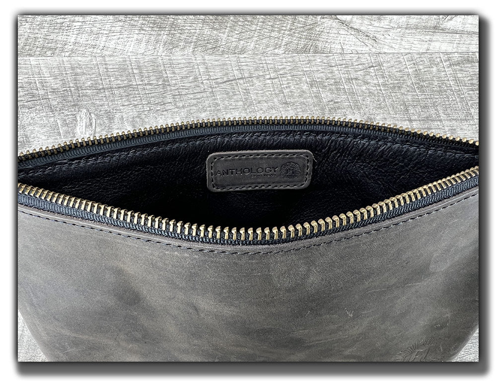 5-inch Double Zippered Pouch – Moonshine Leather Company