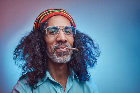 patchouli hippie old man smoking