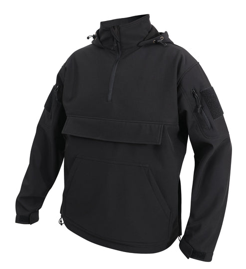 Rothco Concealed Carry Soft Shell Black Anorak Parka - Includes 2 USA ...