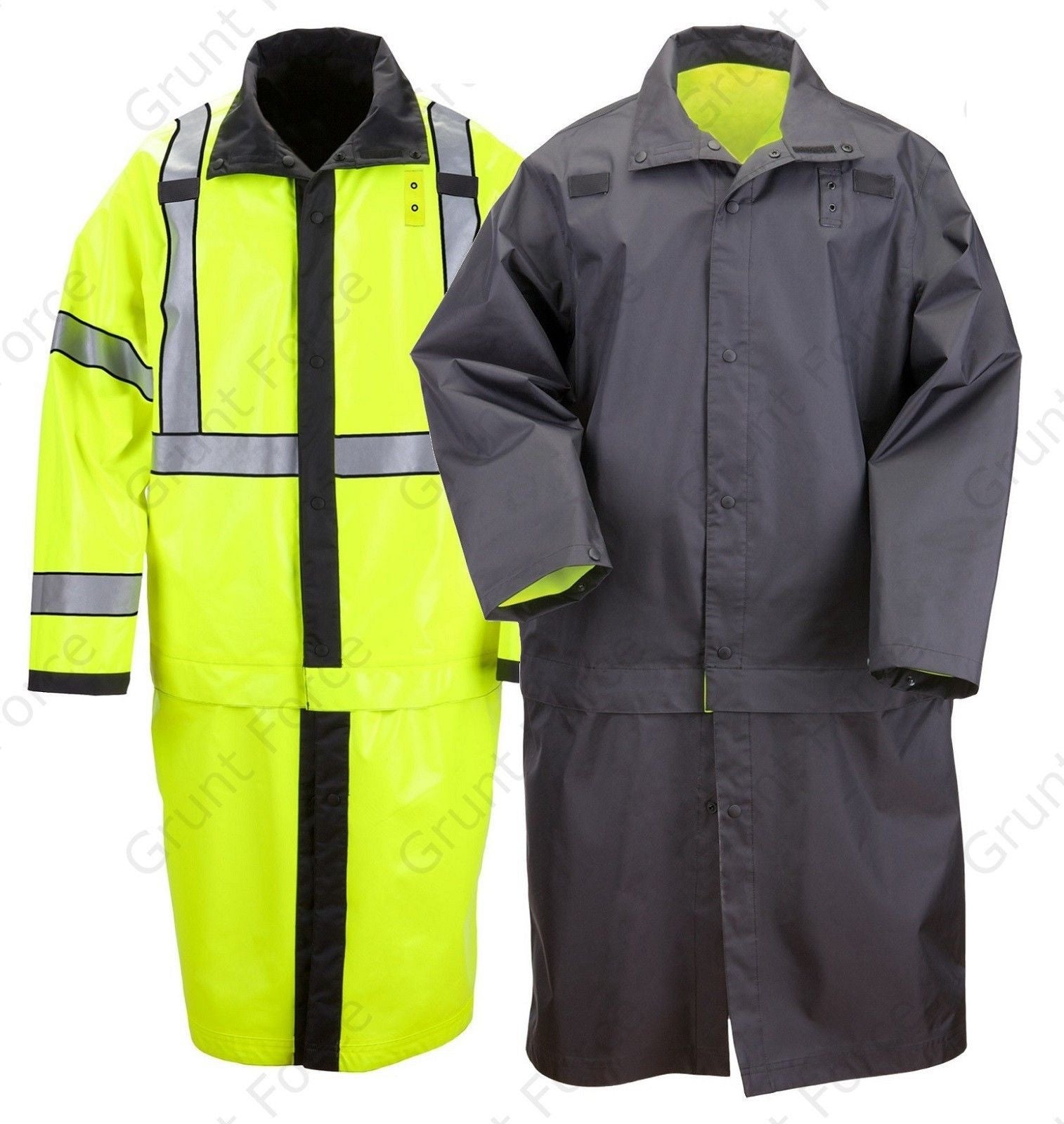 5.11 Tactical Long Reversible Waterproof Hi Vis Yellow & Black Rain Co ...