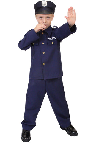 Kids Police Costume - Child Cop Uniform Outfit - Halloween, Dress Up ...