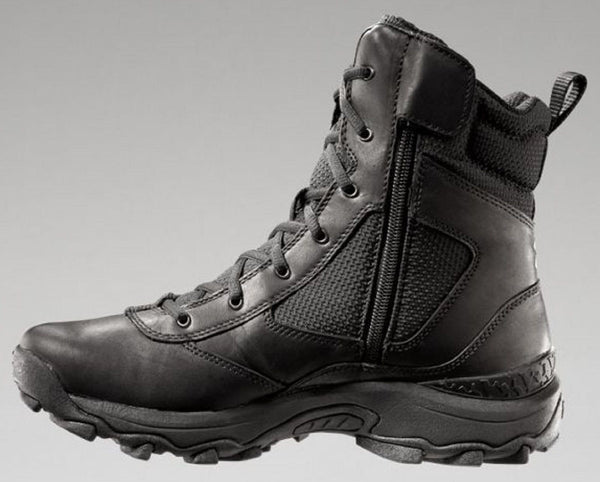 Men's Under Armour Black Side Zip Tactical Boot - UA Molded Ortholite ...