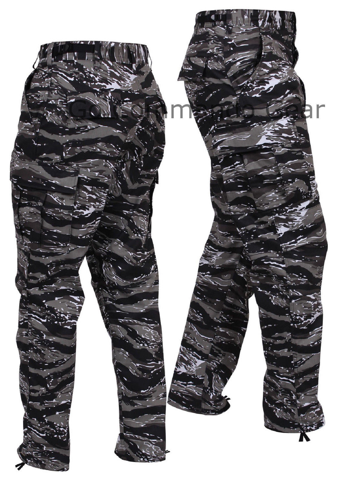 camo pants with white stripe